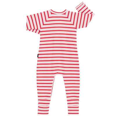 Bambinista - BONDS - BONDS Wide Needle Rib Zippy - Strong Blush/Flamenco Stripe