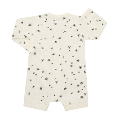 Bambinista - BONDS - Rompers - BONDS Wonderfresh Long Sleeve Shorty Romper - Crayon Star Marscapone