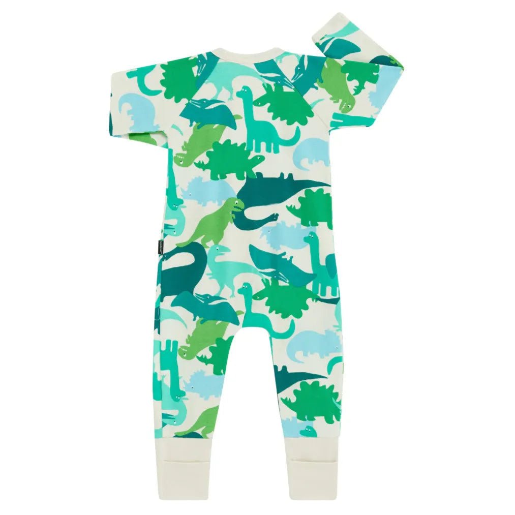 Bambinista - BONDS - Rompers - BONDS Zip Wondersuit Baby Romper - Dino Party Sesame Seed