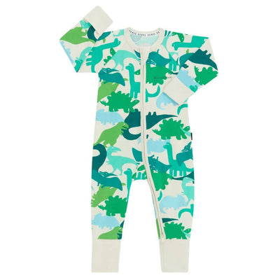 Bambinista - BONDS - Rompers - BONDS Zip Wondersuit Baby Romper - Dino Party Sesame Seed