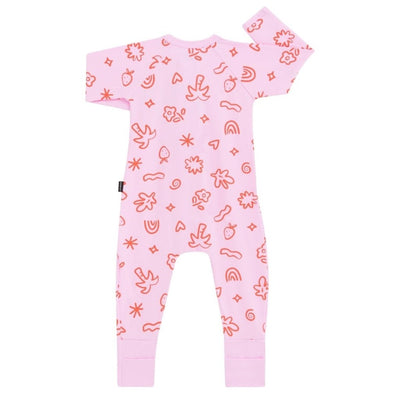 Bambinista - BONDS - Rompers - BONDS Zip Wondersuit Baby Romper - Island Oasis Pink