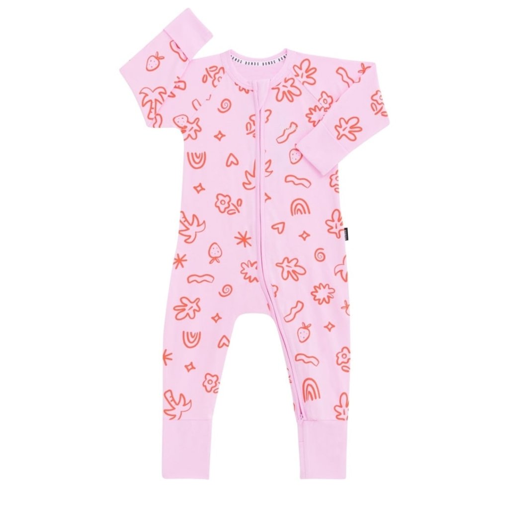 Bambinista - BONDS - Rompers - BONDS Zip Wondersuit Baby Romper - Island Oasis Pink