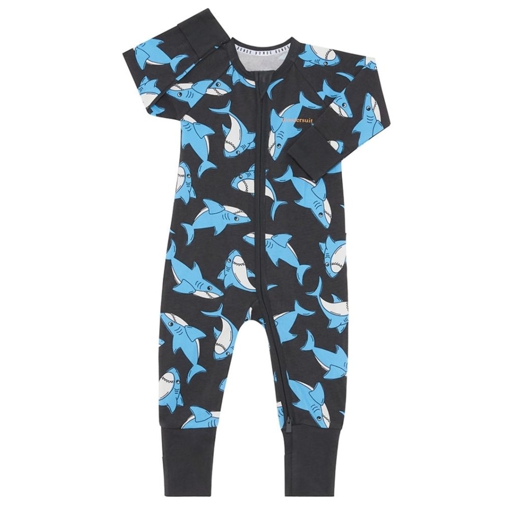 Bambinista - BONDS - Rompers - BONDS Zip Wondersuit - Shark Swirl