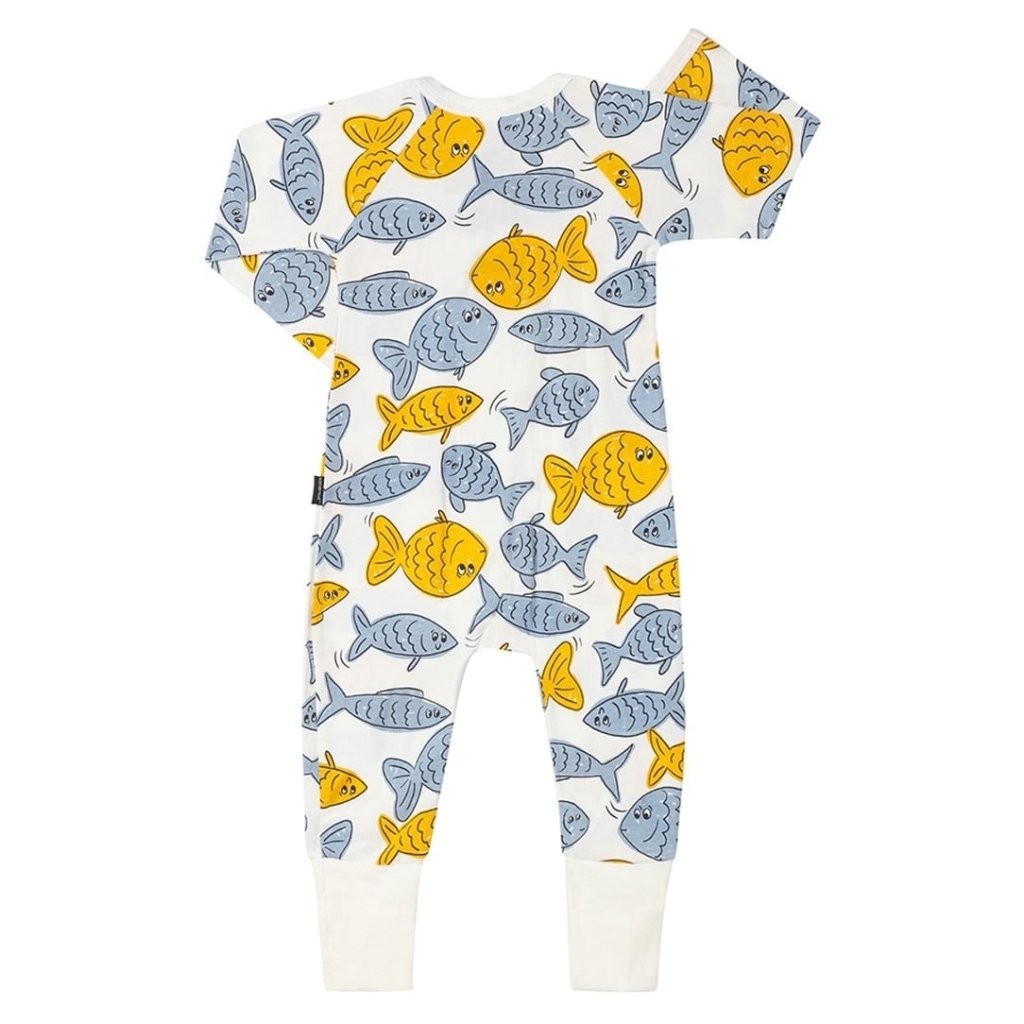 Bambinista - BONDS - Rompers - BONDS Zip Wondersuit - Swim Fishy Swim Seasame Seed