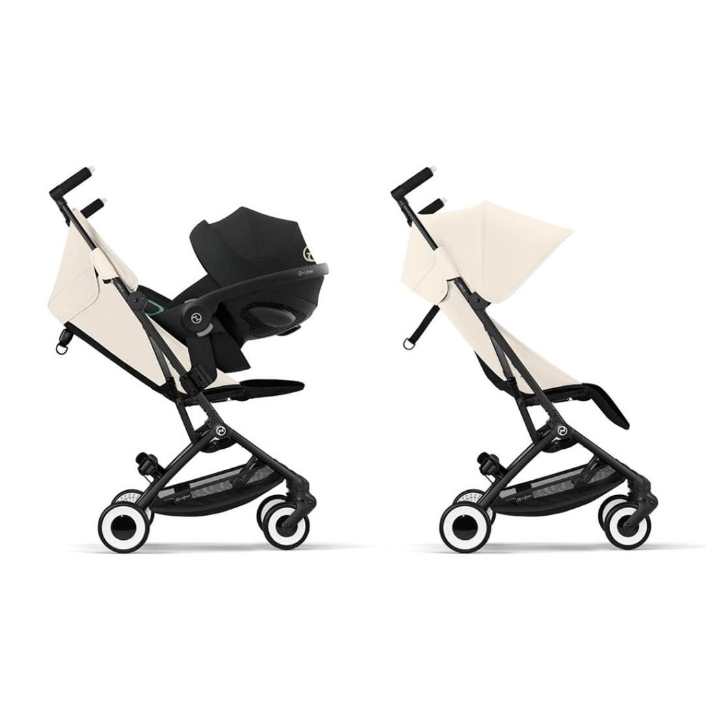 Bambinista-CYBEX-Travel-CYBEX LIBELLE Pushchair in Black Frame - Canvas White