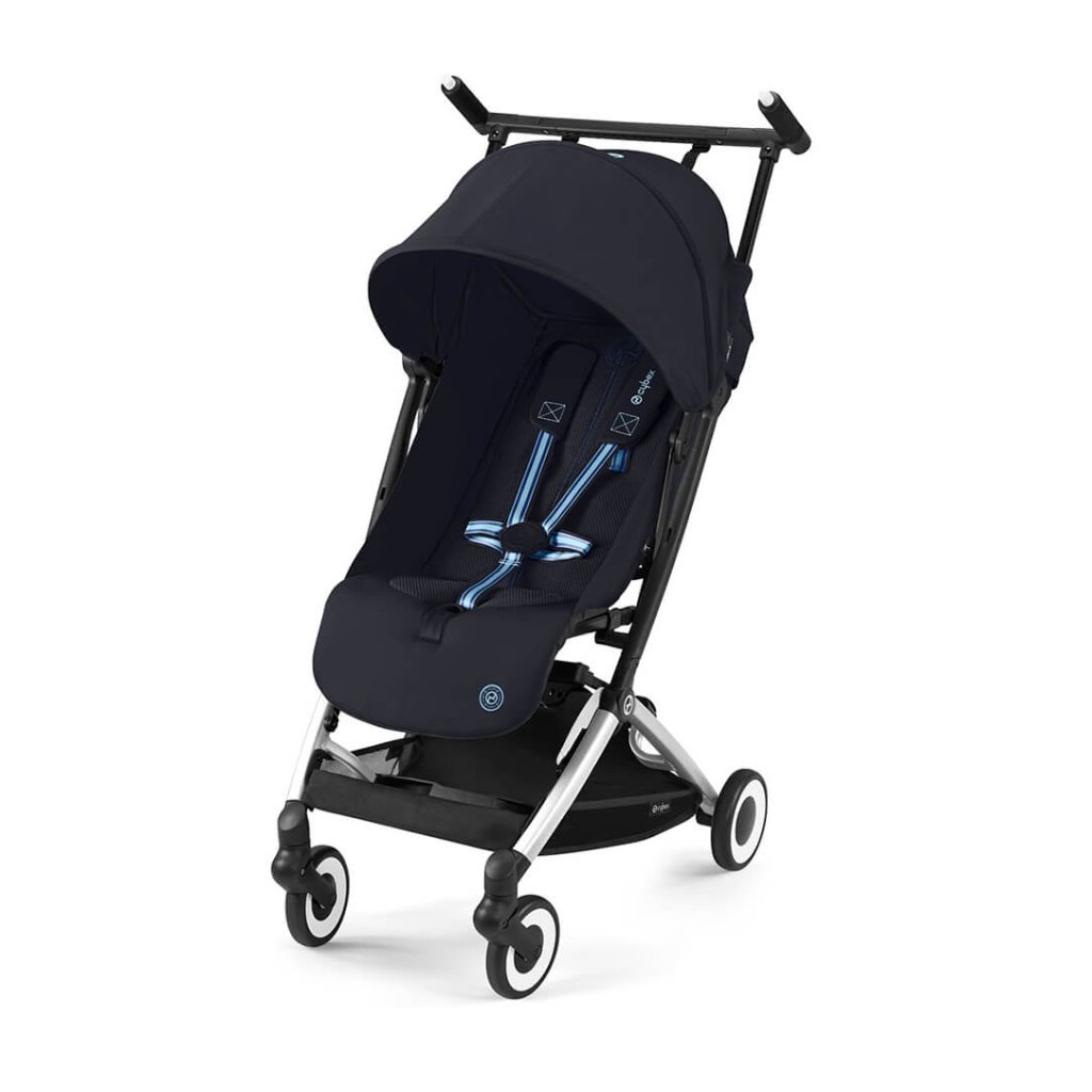 Bambinista-CYBEX-Travel-CYBEX LIBELLE Pushchair in Silver Frame - Dark Blue