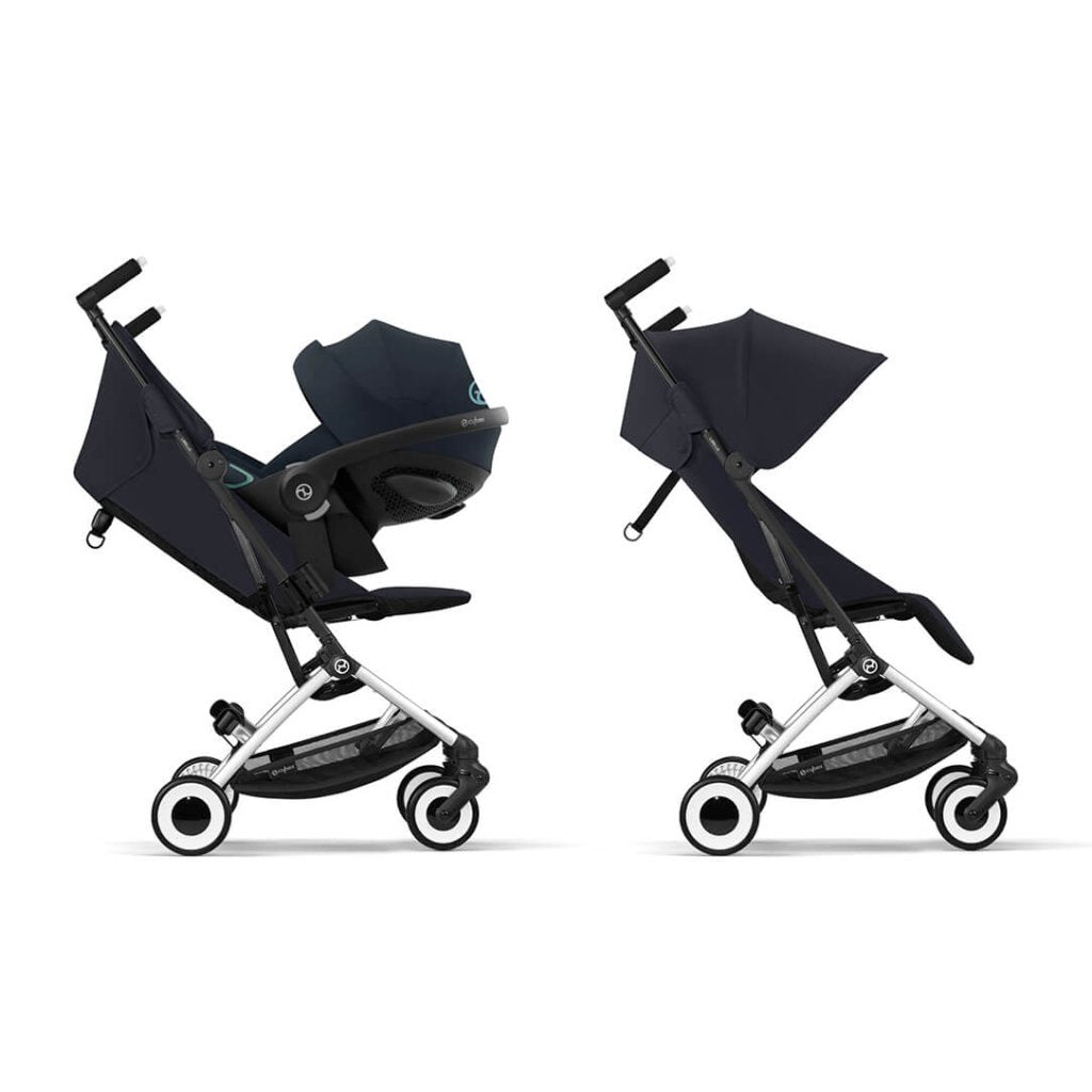 Bambinista-CYBEX-Travel-CYBEX LIBELLE Pushchair in Silver Frame - Dark Blue