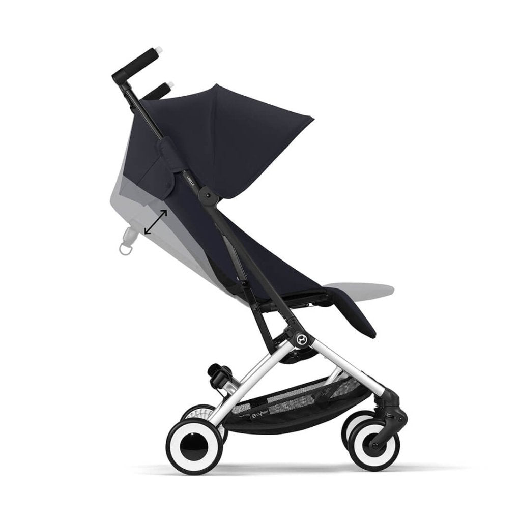 Bambinista-CYBEX-Travel-CYBEX LIBELLE Pushchair in Silver Frame - Dark Blue