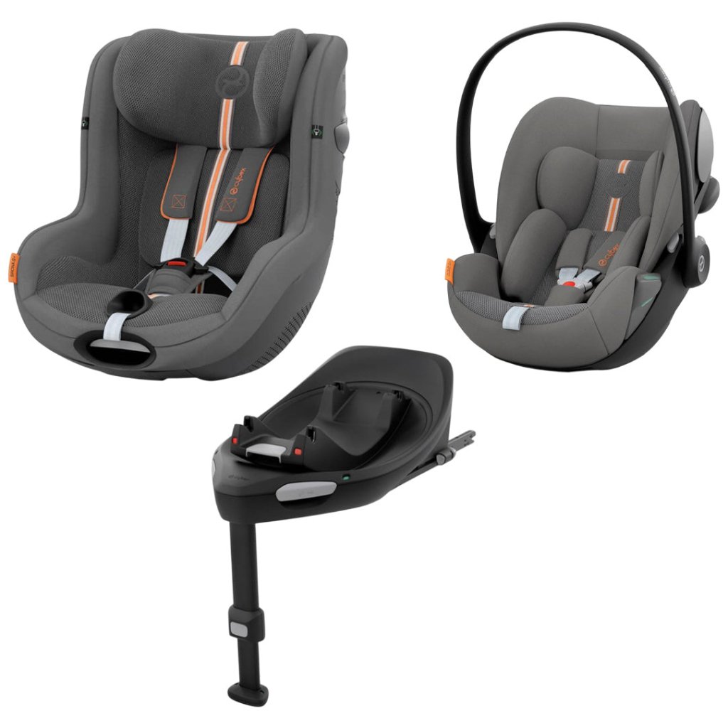 Bambinista - CYBEX - Travel - CYBEX Sirona G i - Size and Cloud G i - Size Plus Lava Grey Car Seat with FREE Isofix Base G