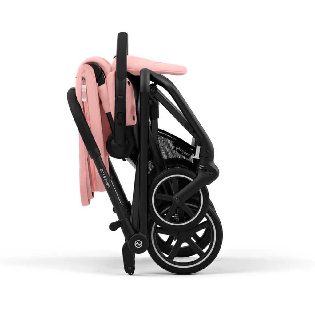 Bambinista-CYBEX-Travel-EEZY S TWIST+ 2 Compact Travel Pushchair With Black Frame - Candy Pink