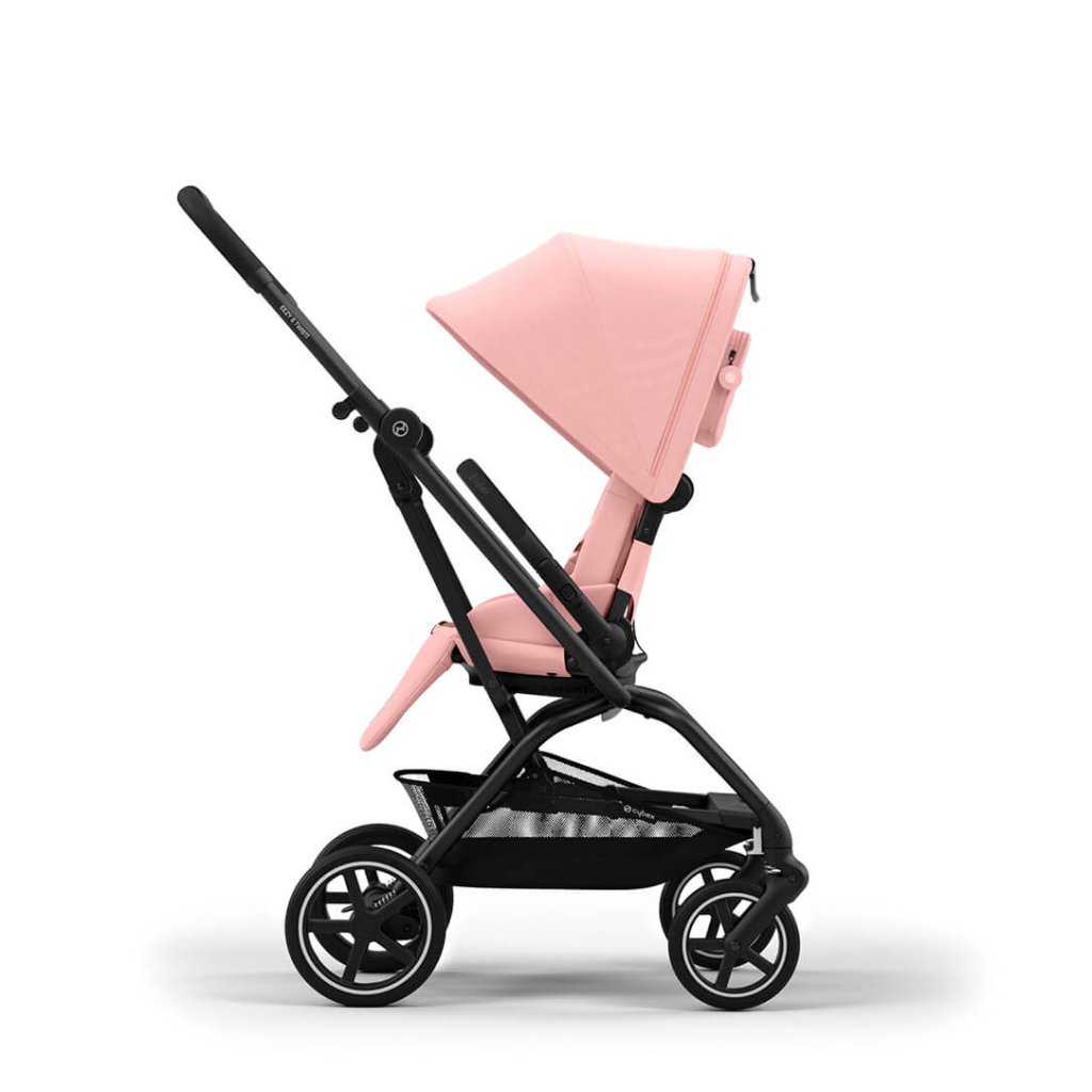 Bambinista-CYBEX-Travel-EEZY S TWIST+ 2 Compact Travel Pushchair With Black Frame - Candy Pink