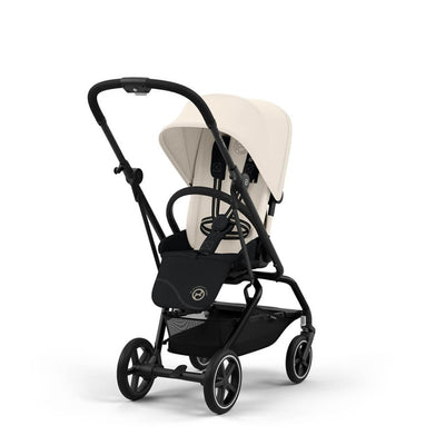 Bambinista-CYBEX-Travel-EEZY S TWIST+ 2 Compact Travel Pushchair With Black Frame - Canvas White