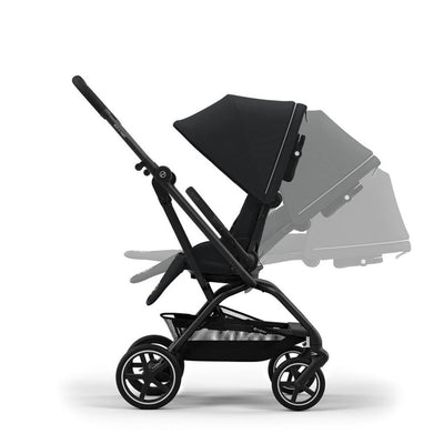 Bambinista-CYBEX-Travel-EEZY S TWIST+ 2 Compact Travel Pushchair With Black Frame - Magic Black