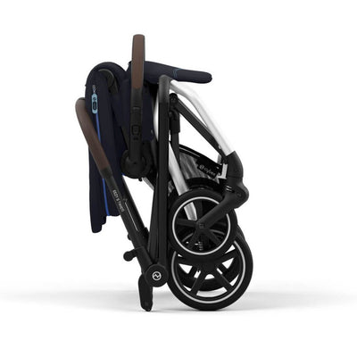 Bambinista-CYBEX-Travel-EEZY S TWIST+ 2 Compact Travel Pushchair With Silver Frame - Dark Blue