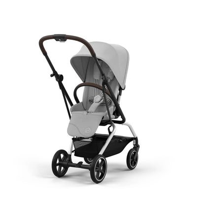 Bambinista-CYBEX-Travel-EEZY S TWIST+ 2 Compact Travel Pushchair With Silver Frame - Fog Grey