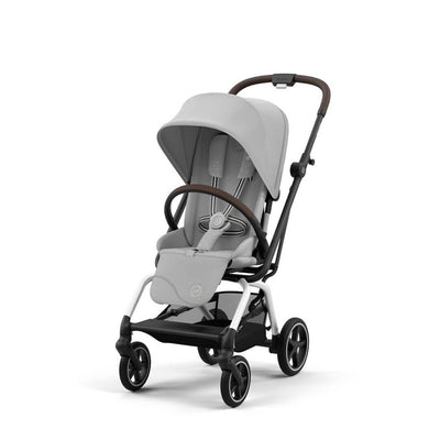 Bambinista-CYBEX-Travel-EEZY S TWIST+ 2 Compact Travel Pushchair With Silver Frame - Fog Grey