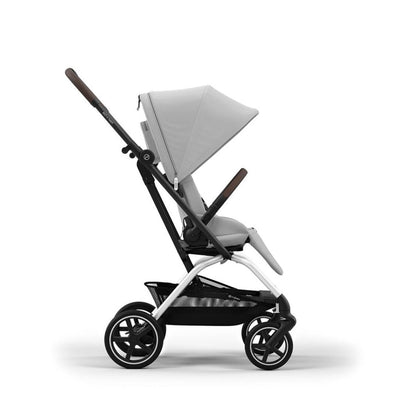 Bambinista-CYBEX-Travel-EEZY S TWIST+ 2 Compact Travel Pushchair With Silver Frame - Fog Grey
