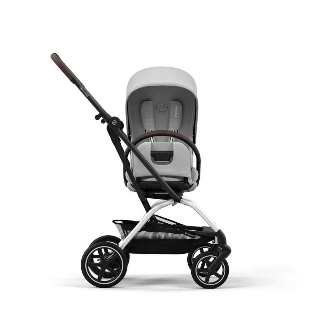 Bambinista-CYBEX-Travel-EEZY S TWIST+ 2 Compact Travel Pushchair With Silver Frame - Fog Grey