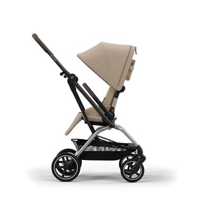 Bambinista-CYBEX-Travel-EEZY S TWIST+ 2 Compact Travel Pushchair With Taupe Frame - Almond Beige