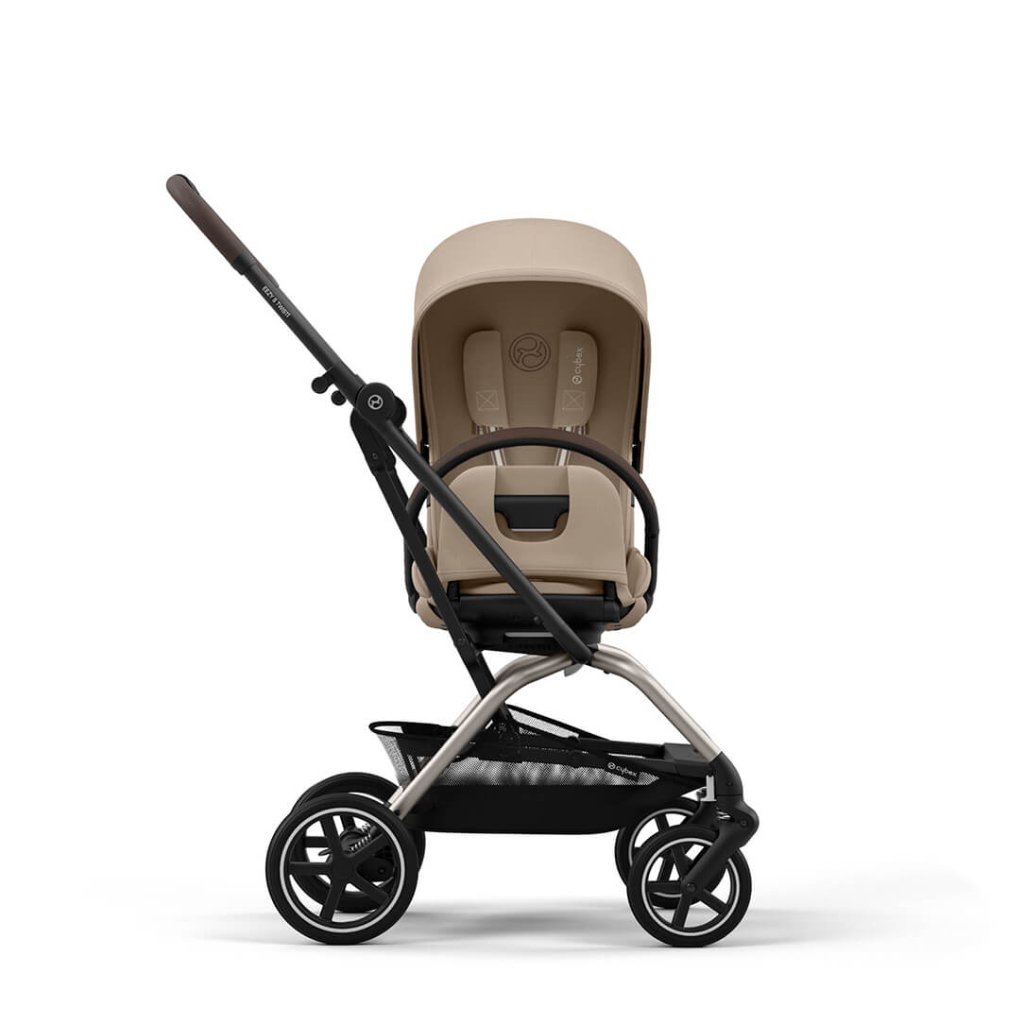 Bambinista-CYBEX-Travel-EEZY S TWIST+ 2 Compact Travel Pushchair With Taupe Frame - Almond Beige