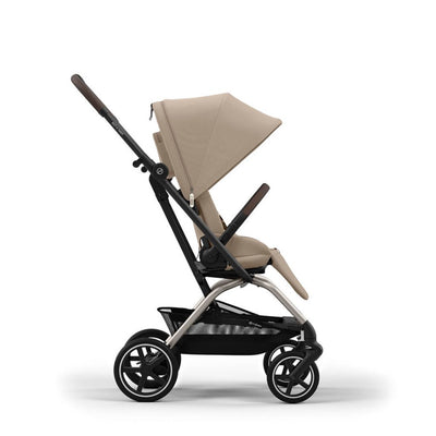 Bambinista-CYBEX-Travel-EEZY S TWIST+ 2 Compact Travel Pushchair With Taupe Frame - Almond Beige