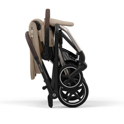 Bambinista-CYBEX-Travel-EEZY S TWIST+ 2 Compact Travel Pushchair With Taupe Frame - Almond Beige