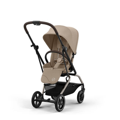 Bambinista-CYBEX-Travel-EEZY S TWIST+ 2 Compact Travel Pushchair With Taupe Frame - Almond Beige