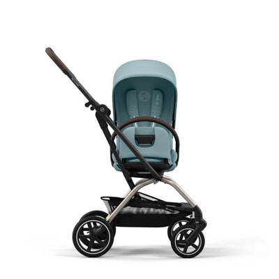 Bambinista-CYBEX-Travel-EEZY S TWIST+ 2 Compact Travel Pushchair With Taupe Frame - Stormy Blue