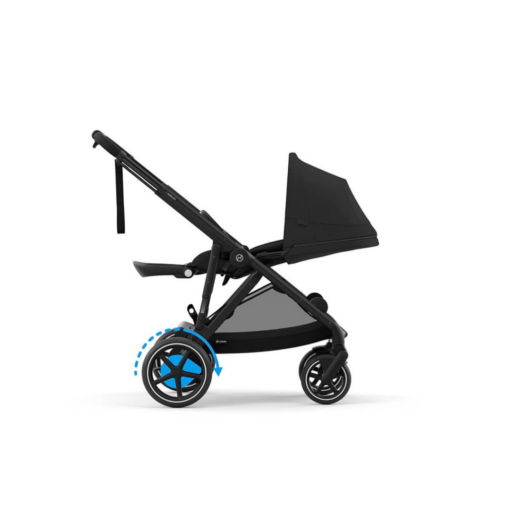 Bambinista - CYBEX - Travel - EX DISPLAY CYBEX eGAZELLE S Black Frame Stroller & Carrycot - Black