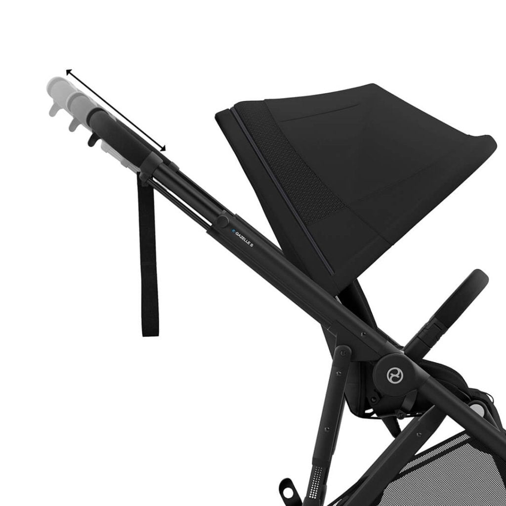 Bambinista - CYBEX - Travel - EX DISPLAY CYBEX eGAZELLE S Black Frame Stroller & Carrycot - Black