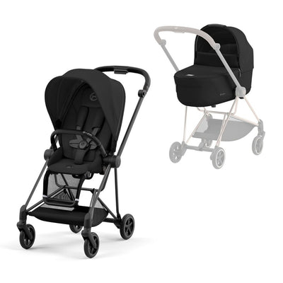 Bambinista - CYBEX - Travel - EX DISPLAY CYBEX Mios Stroller Black with Beige Carrycot