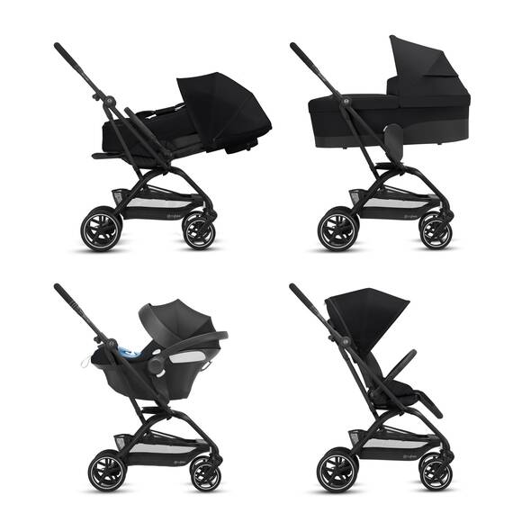 Bambinista - CYBEX - Travel - EX - DISPLAY EEZY S TWIST+ 2 Compact Travel Pushchair With Black Frame - Deep Black