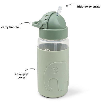 Bambinista - DONE BY DEER - Tableware - DONE BY DEER Easy - grip Straw Bottle Elphee - Green