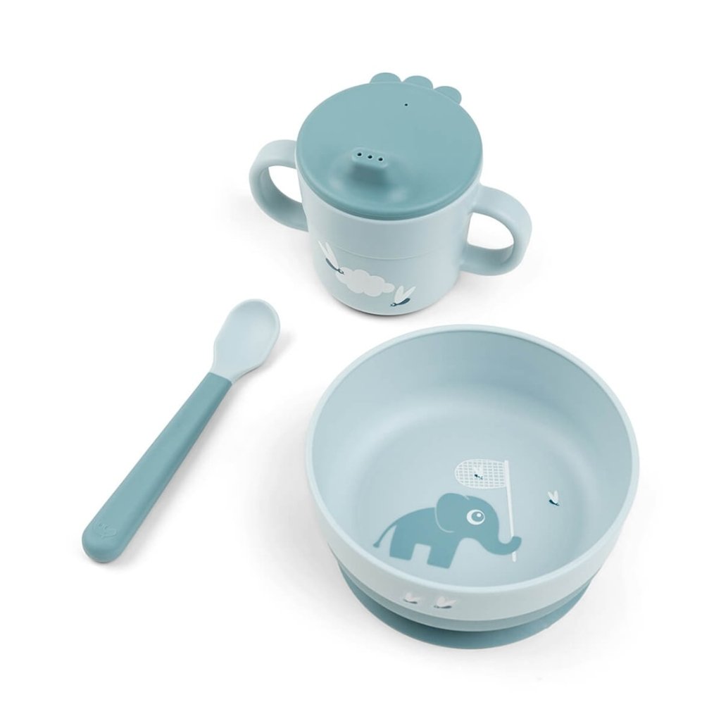Bambinista - DONE BY DEER - Tableware - DONE BY DEER Foodie first meal set Elphee - Blue
