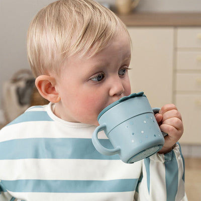 Bambinista - DONE BY DEER - Tableware - DONE BY DEER Foodie Spout Cup Happy Dots - Blue