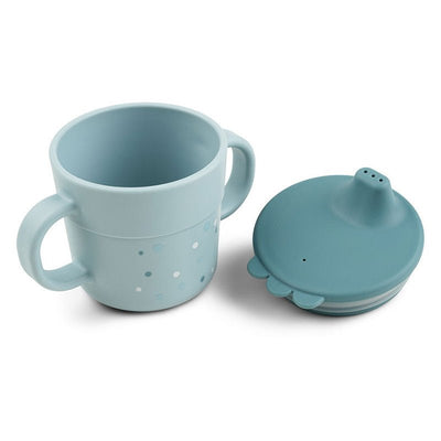 Bambinista - DONE BY DEER - Tableware - DONE BY DEER Foodie Spout Cup Happy Dots - Blue