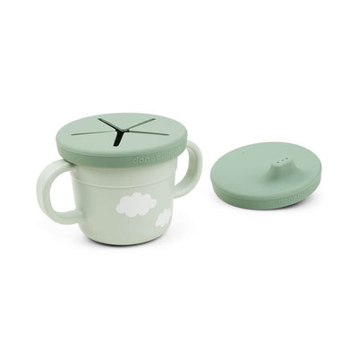 Bambinista - DONE BY DEER - Tableware - DONE BY DEER Foodie spout/snack cup Croco - Green