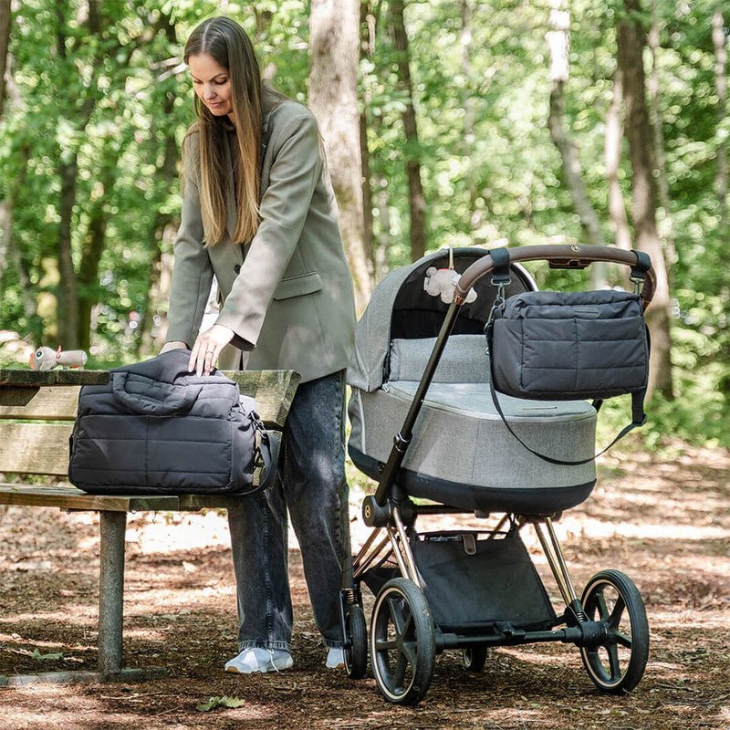 Bambinista - DONE BY DEER - Toys - DONE BY DEER Quilted Stroller Bag - Black