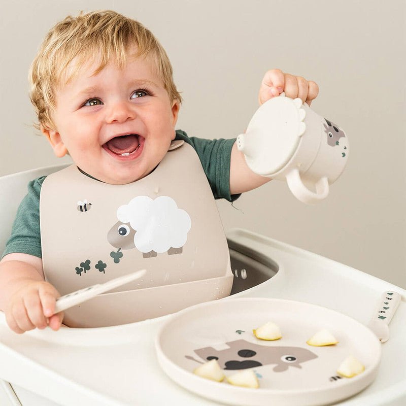 Bambinista - DONE BY DEER - Tableware - DONE BY DEER Silicone Bib Sheepy