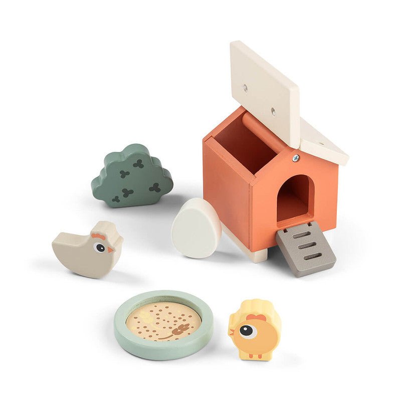 Bambinista - DONE BY DEER - Toys - DONE BY DEER Tiny Farm Play Set Clucky