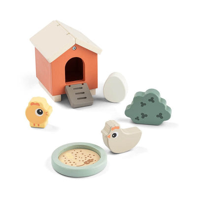 Bambinista - DONE BY DEER - Toys - DONE BY DEER Tiny Farm Play Set Clucky