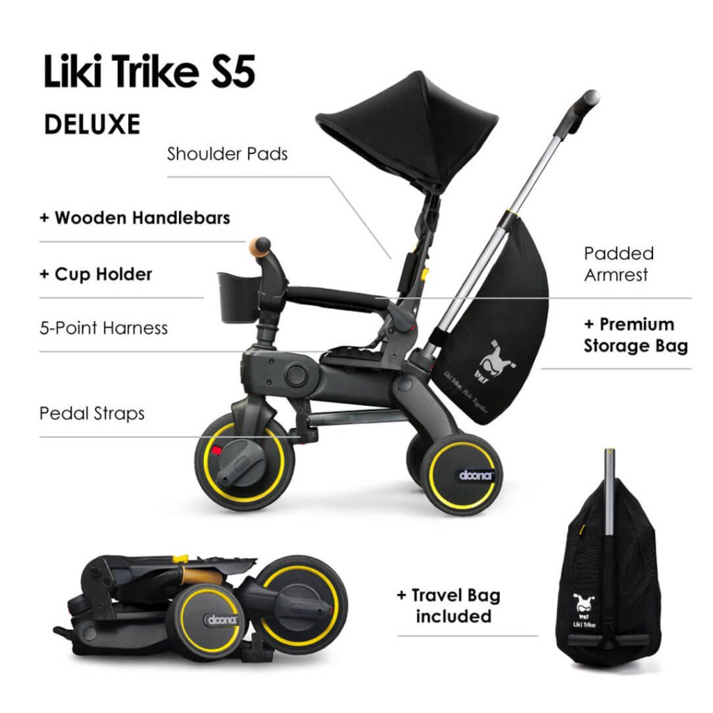 Bambinista - DOONA - Travel - DOONA Liki S5 Compact Folding Trike - Gold Limited Edition