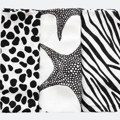 Bambinista - ETTA LOVES - Blankets - ETTA LOVES 3 - pack Animal Print Muslin Blanket