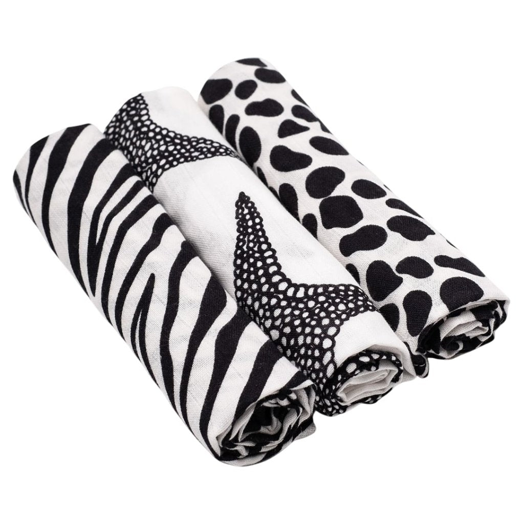 Bambinista - ETTA LOVES - Blankets - ETTA LOVES 3 - pack Animal Print Muslin Blanket