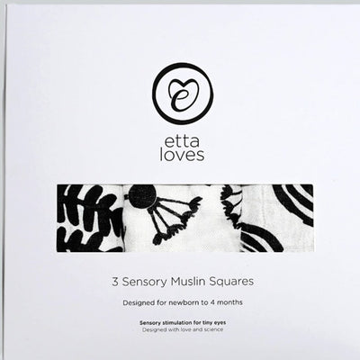 Bambinista - ETTA LOVES - Blankets - ETTA LOVES 3 - pack Plant Print Muslins
