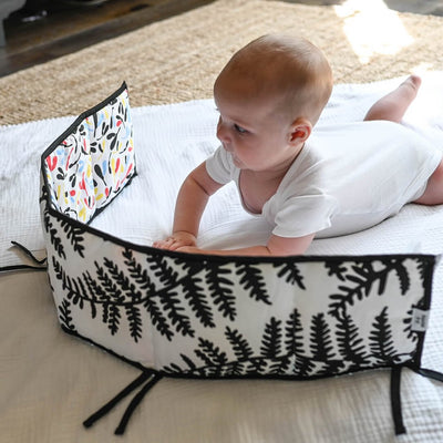 Bambinista - ETTA LOVES - Blankets - ETTA LOVES Plant Print Sensory Stripe - Reversible