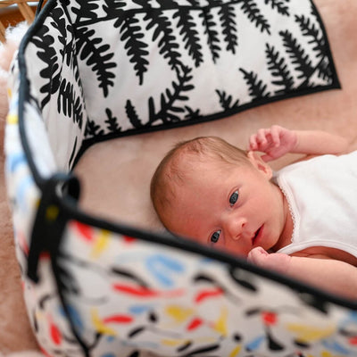 Bambinista - ETTA LOVES - Blankets - ETTA LOVES Plant Print Sensory Stripe - Reversible
