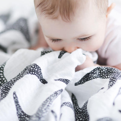 Bambinista - ETTA LOVES - Blankets - ETTA LOVES XL Starfish Animal Print Muslin Blanket