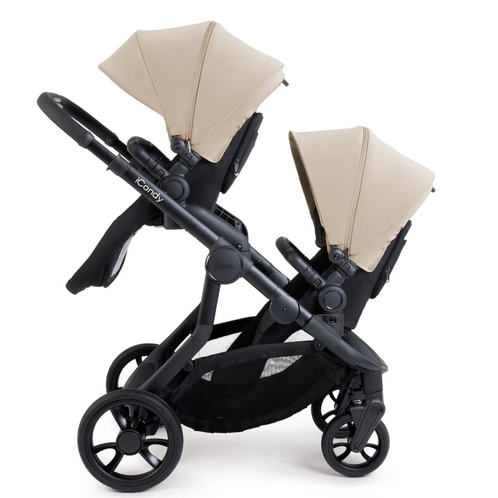 Bambinista-ICANDY-Travel-ICANDY Orange 4 Twin Travel system with COCOON car seat - Jet (Latte)