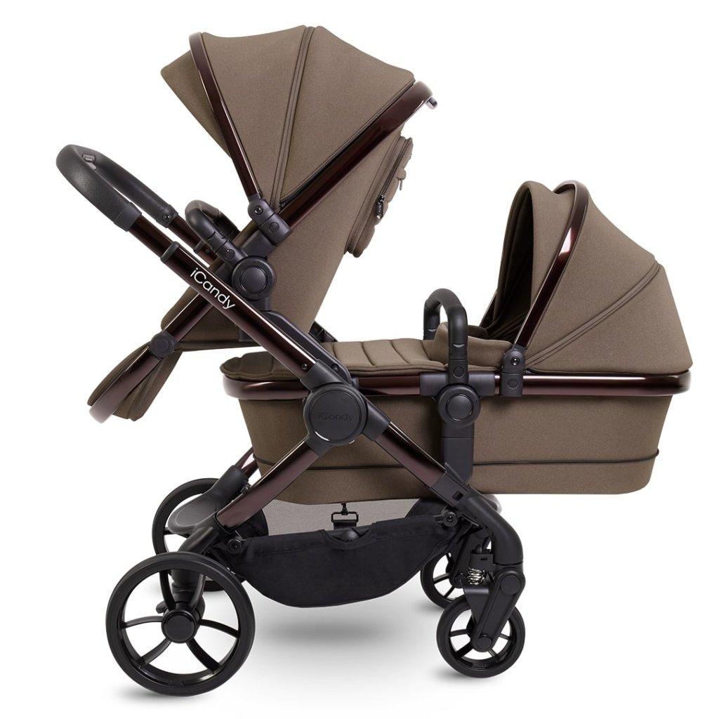 Bambinista - ICANDY - Travel - ICANDY Peach 7 Double Pushchair and Carrycot Combo Set - Coco